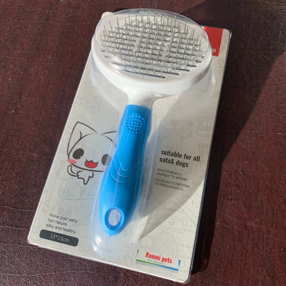 Self-Cleaning Slicker Brush for Cats, Dogs, and Pets. Brand new in packaging!